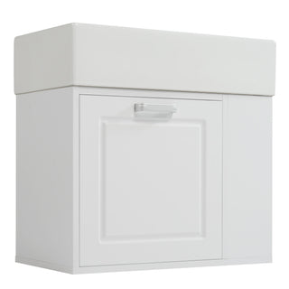 Modern Wall Mounted Bathroom Vanity With Sink, Soft Close Drawer, Adjustable Shelf, Toilet Paper Holder