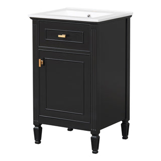 Bathroom Vanity With Sink, Adjustable Shelf, Tilt-Out Drawer