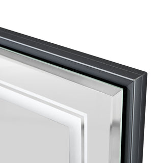 LED Bathroom Beveled Mirror, 3000 - 6000K Gradient Front And Backlit LED Mirror For Bathroom, 3 Colors Dimmable, Ip54 Enhanced Anti Fog