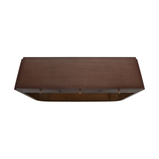 Console Table With 3 Drawers, Display Shelf, Curved Legs - Walnut