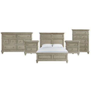 Whit-Ash - Panel Bedroom Set With Door Chest