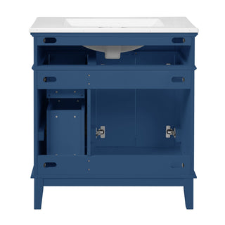 Modern Bathroom Vanity With Sink, Storage Cabinet, Soft Close Doors, Deep & Standard Drawers