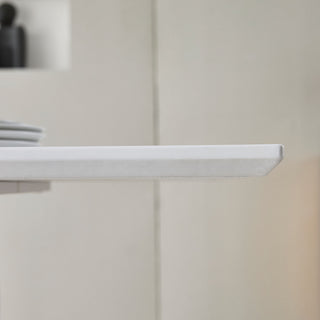 Rectangular Dining Table - Silver / White