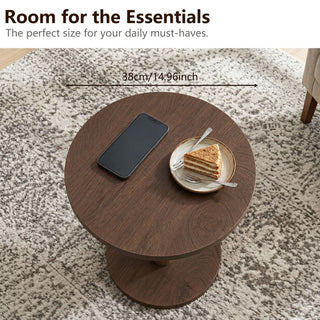 C - Shaped End Table With Sturdy Base