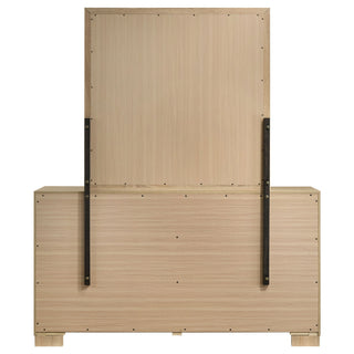 Merritt - 6 Drawer Dresser With Mirror - Light Oak