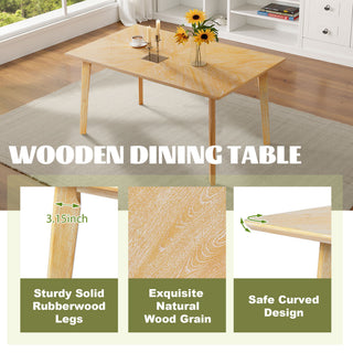 Rustic Farmhouse Dining Room Rectangular Table With 4 Upholstered Chairs And Bench