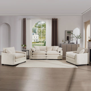 Elegant Oversized Sectional Sofa Set With Deep Seats And Flexible Layout