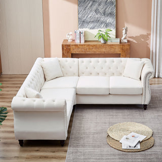 Streamline Modern L-Shaped Corner Sofa