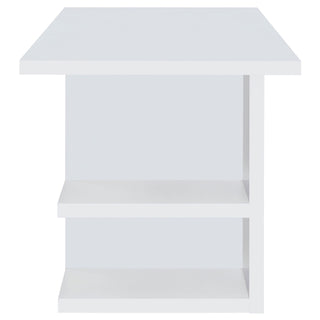 Hannah - 4 Shelf Writing Desk With Open Shelving - White