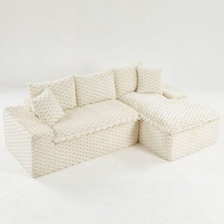 Modular Sofa, Convertible Twin Seat With Chaise Lounge