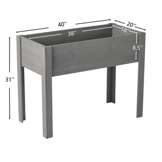 Raised Garden Bed With Legs, Elevated Planter Box For Outdoor Plants