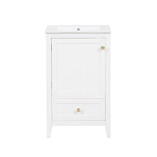 Bathroom Vanity With Sink, Soft Closing Cabinet Door, Storage Rack And Drawer