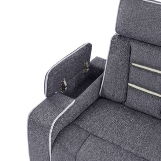Austin - Reclining Sofa With Storage Arms - Gray