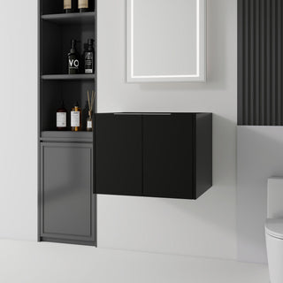 Floating Bathroom Vanity Cabinet With Soft Close Double Doors, Spacious Interior Storage, Wall Mounted, Cabinet Only
