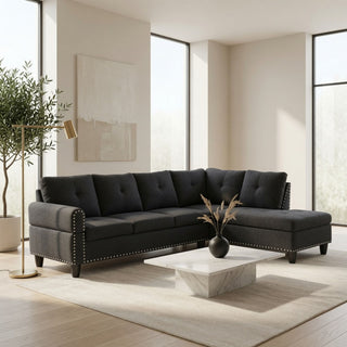 L - Shaped Sectional Sofa With Movable Left Chaise