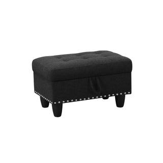 L - Shaped 3 Piece Sectional Sofa With Chaise, Storage Ottoman & Cup Holders