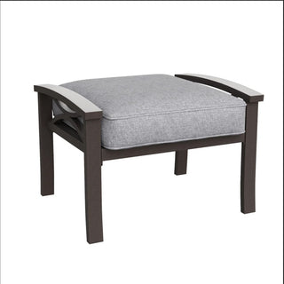 Modern All-Weather Ottomans With Cushions (Set of 2)
