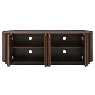 TV Stand With Fluted Tambour Style Door