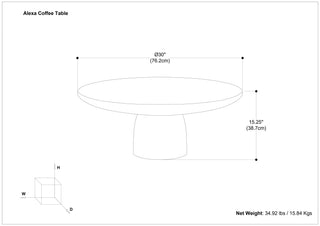 Alexa - Cast Aluminum Coffee Table - Black