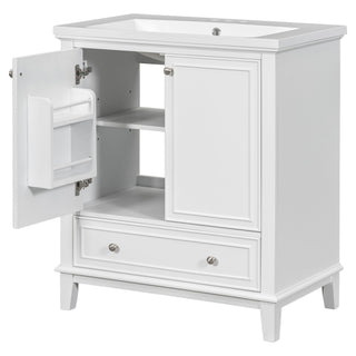 Modern Bathroom Vanity With Sink Combo, Multi Functional Cabinet With Doors And Drawer