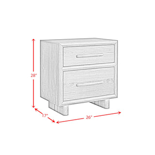 Brisbane - Nightstand With USBC And LED - Brown