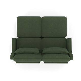 Stylish Sofa With Ottoman And Lumbar Pillows, Ergonomic Design