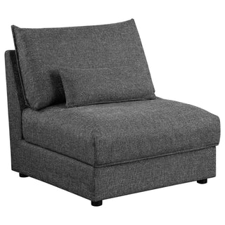 Wakefield - Upholstered Armless Slipper Chair - Black