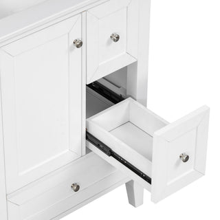 Modern Bathroom Vanity With Sink, Freestanding Cabinet With Drawers And Shelves