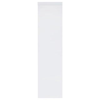 Lance - 3 Shelf Media Tower With Shelves And Hidden Cabinet - Gloss White