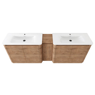 Soft Close Door Freestanding Bathroom Vanity With Sink, 1 Small Storage Cabinet
