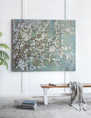 Saison Cherry Blossom Canvas Print, Wall Decor For Living Room (Set of 4) - Multicolor