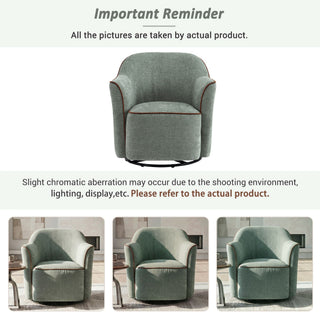 360° Swivel Accent Chair With Flared Arms