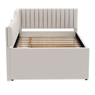 Upholstered Daybed With Trundle And 3 Drawers
