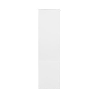 Hollow Pattern 2 Door 3 Drawer Wardrobe, The Collision Of Wood Color, Suitable For Bedrooms And Dressing Rooms - White