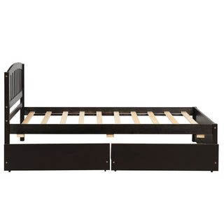 Platform Bed & Headboard, Footboard And Wood Slat Support