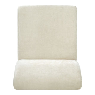 Upholstered Accent Chair - Beige / Walnut