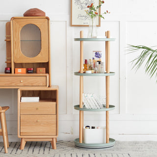 Storage Shelf, 360° Rotating Bookshelf, Bookcase With Large-Capacity Storage Space, Multifunctional Storage Rack, Compact Design For Living Room