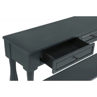 Long Console Table With Drawers And Shelf