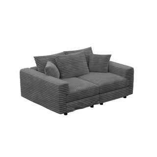 4 Seat Sofa, Modern Comfy Upholstered Sofa Cloud Couch, Deep Seat Couches With Soft Pillows