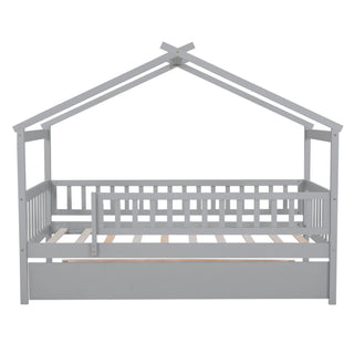 Creativity House Bed With Twin Size Trundle