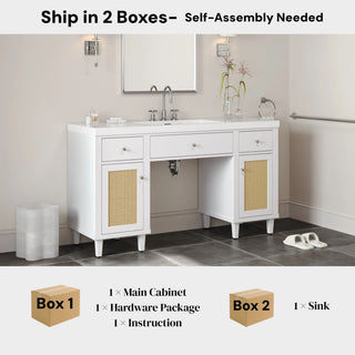 Bathroom Vanity With Sink, Spacious Storage Cabinet