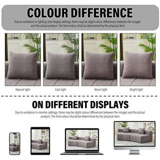 Modular Sectional Sofa With 2 Pillows, Symmetrical Design