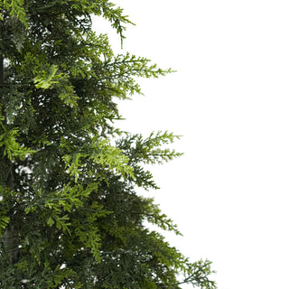 3 Piece Pre Lit Christmas Tree Set With Warm Glowing LED Lights, Sturdy Potted Base, Full Cascading Branches - Green