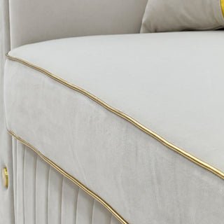 Sofa With Rolled Arms, 3 Seater Couch, Living Room Accent