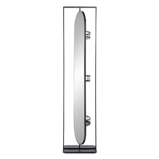 Full Length Standing Mirror, 360° Swivel Floor Mirror For Bedroom - Black