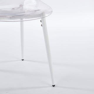 Transparent Dining Chair (Set of 4) - Matte White