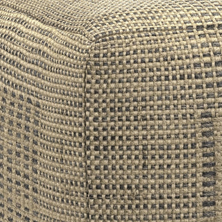 Delilah - Square Woven Pouf - Natural