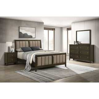 Clement - 4 Piece Queen Bedroom Set With Tufted Headboard - Dark Coffee
