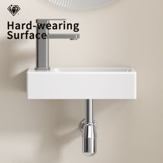 Wall Mounted Bathroom Sink With Faucet And Drain