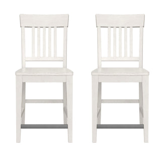 Slat Back Counter Stools (Set of 2) - White